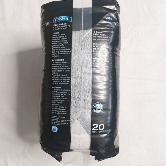 FitRight for Men Disposable Underwear Size L/XL 20ct New in Package - Picture 5 of 5